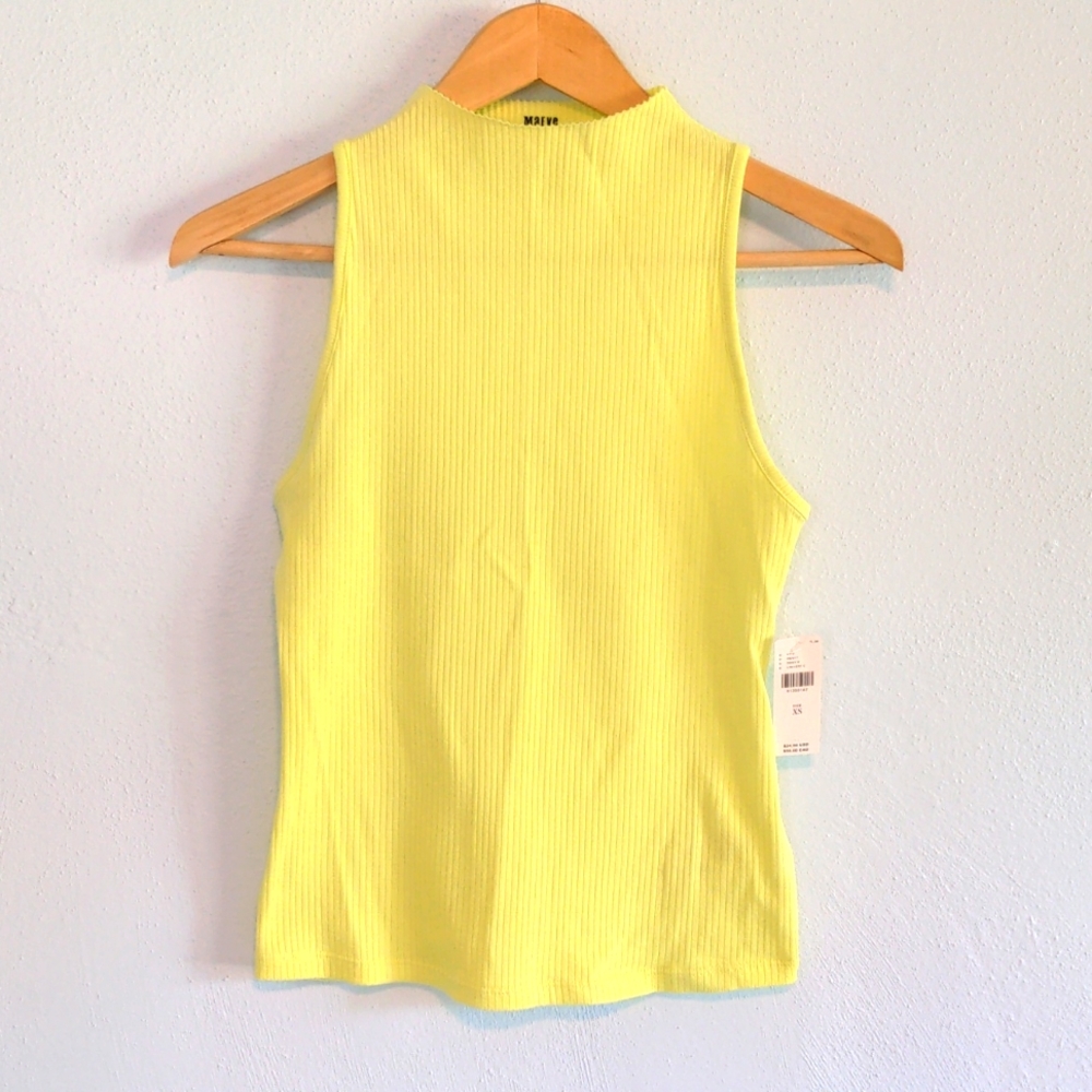 NWT Maeve by Anthropologie Mock Neck Tank Lime XS